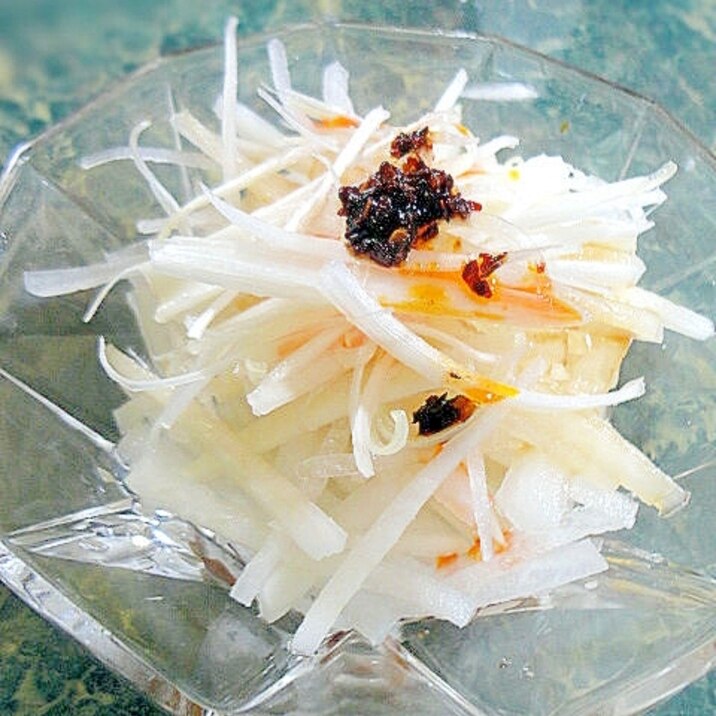大根と白髪ネギの食べラーポン酢サラダ